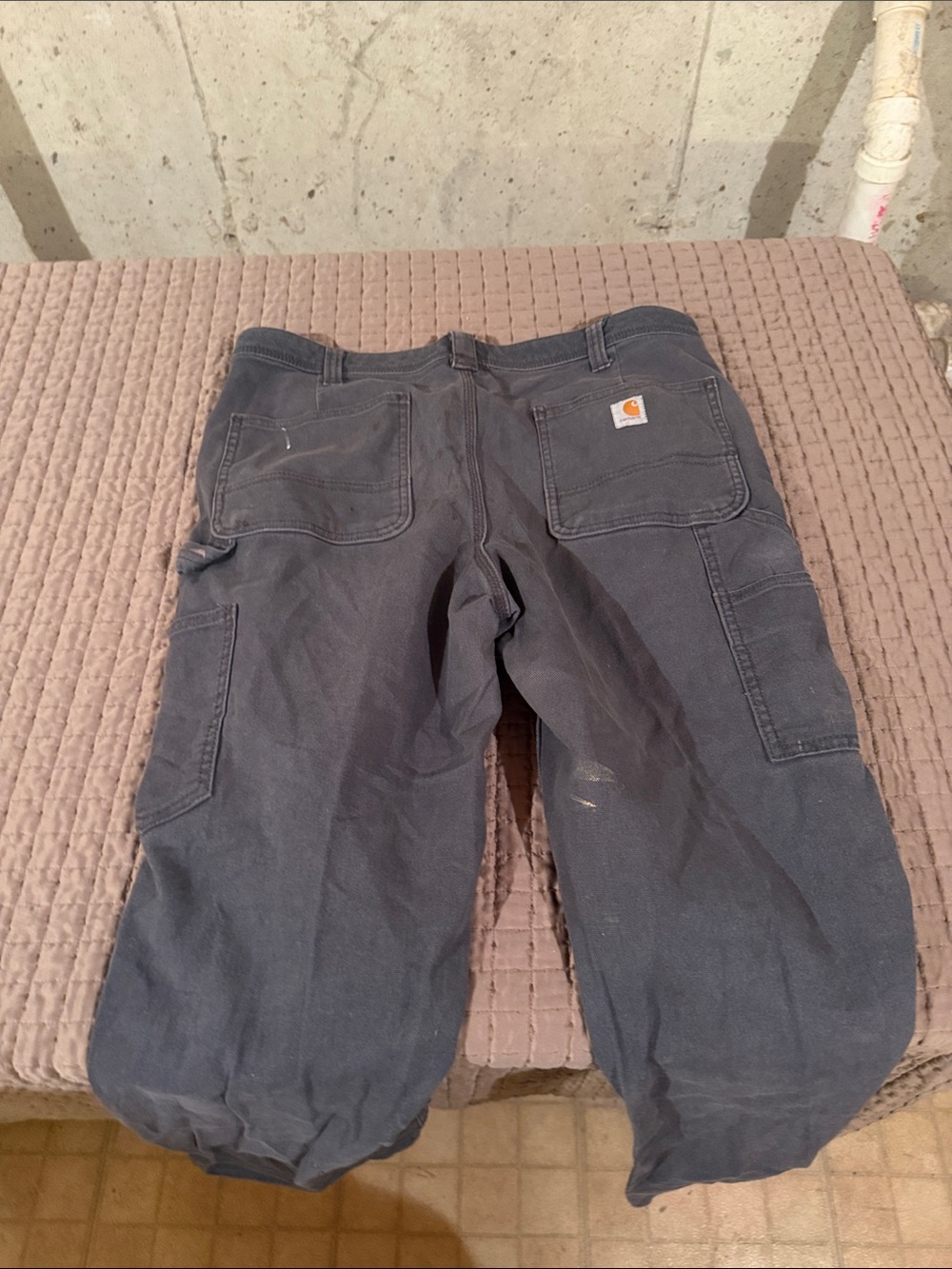 Carhartt Men's Navy Cargo Work Pants with Utility Pockets